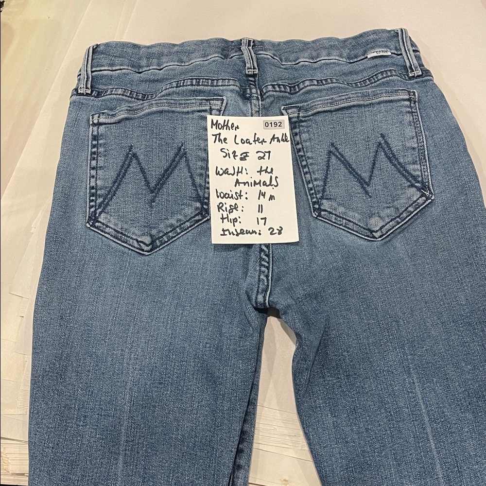 Mother The Loafer Ankle Jeans Size 27 “The Animals” Wash Skinny Medium Wash - Picture 9 of 9